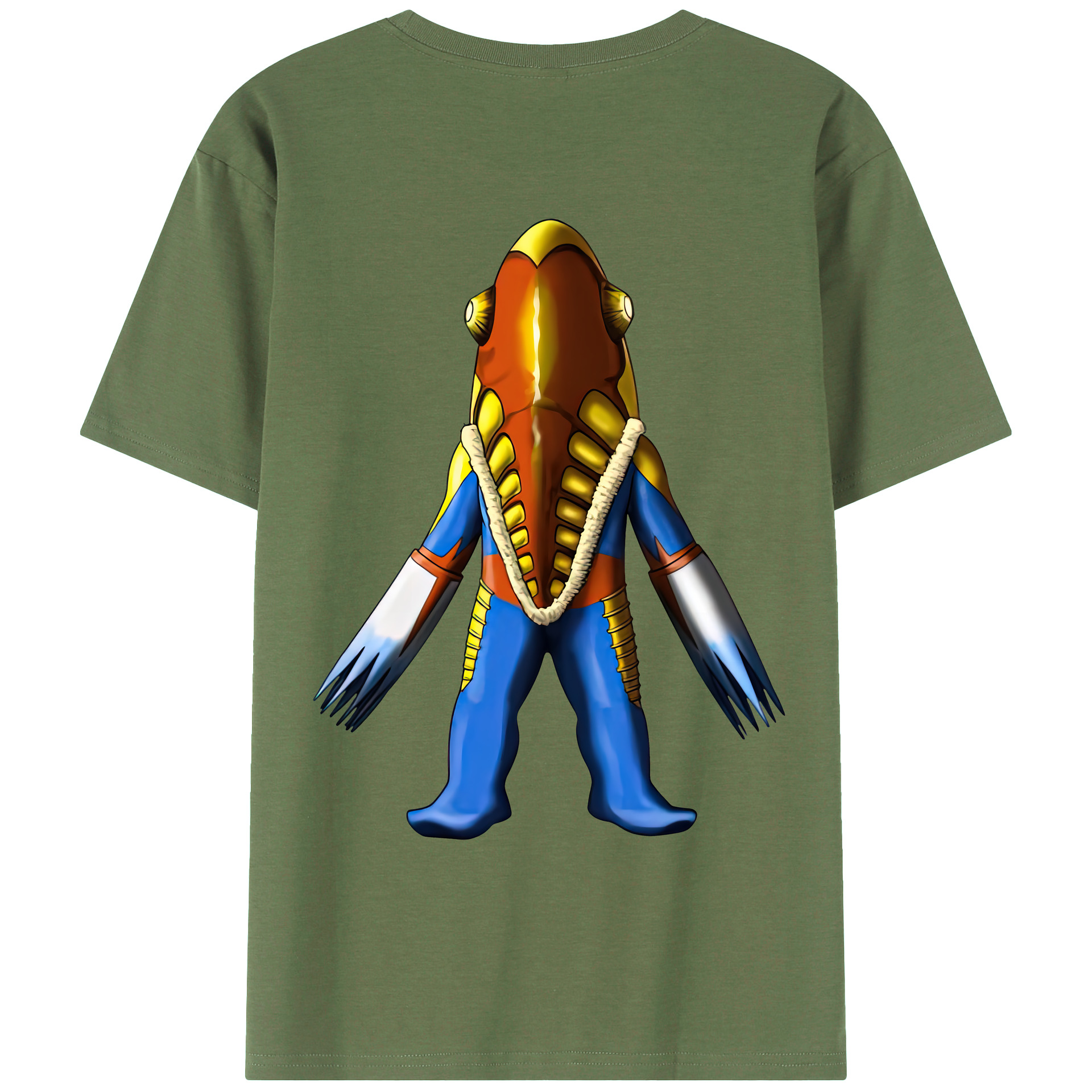 （画像用） ウルトラマン Ultraman 綿100％ メンズ半袖Tシャツ（バックプリント） 通気性